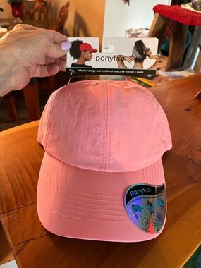 Ponyflo Women's Pink Ponytail Baseball Hat